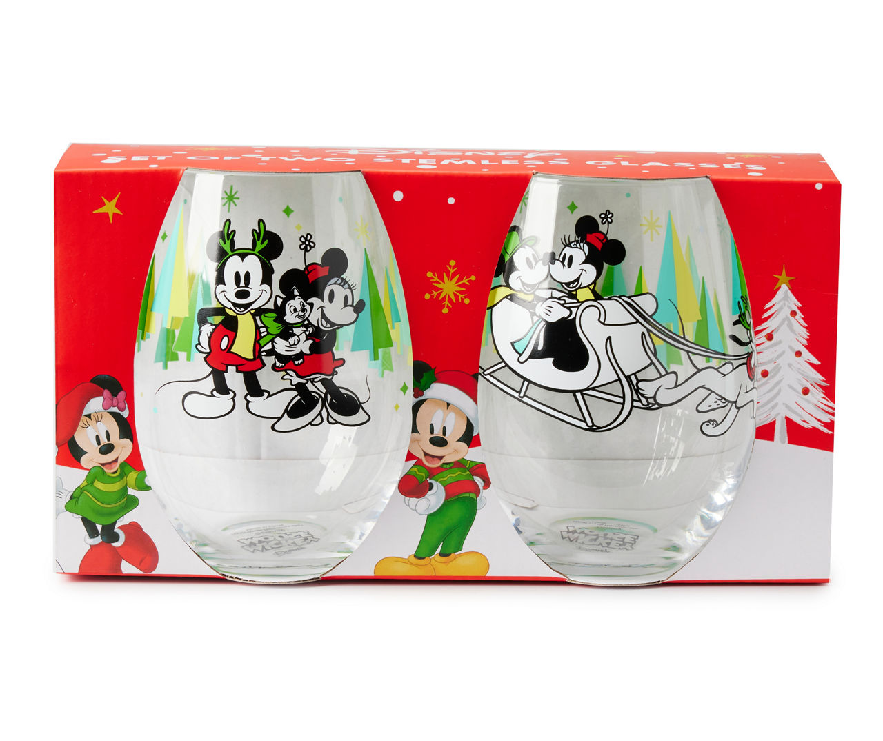 JoyJolt Disney Mickey Mouse Joy O Joy 15 oz. Stemless Wine Glass (Set of 4)  JDS10747 - The Home Depot