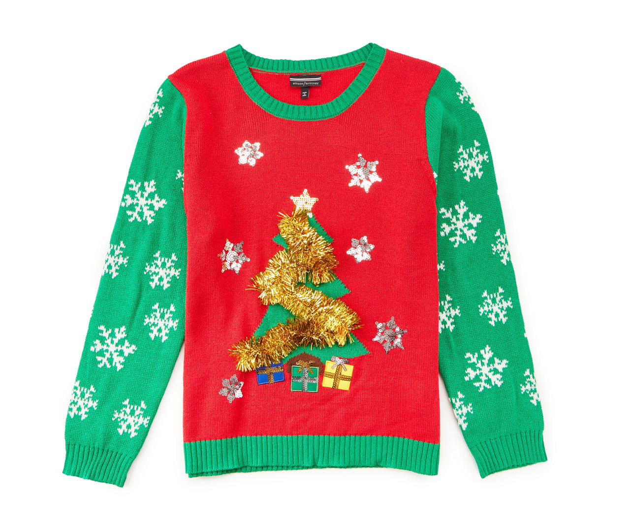 Red and green christmas on sale sweater