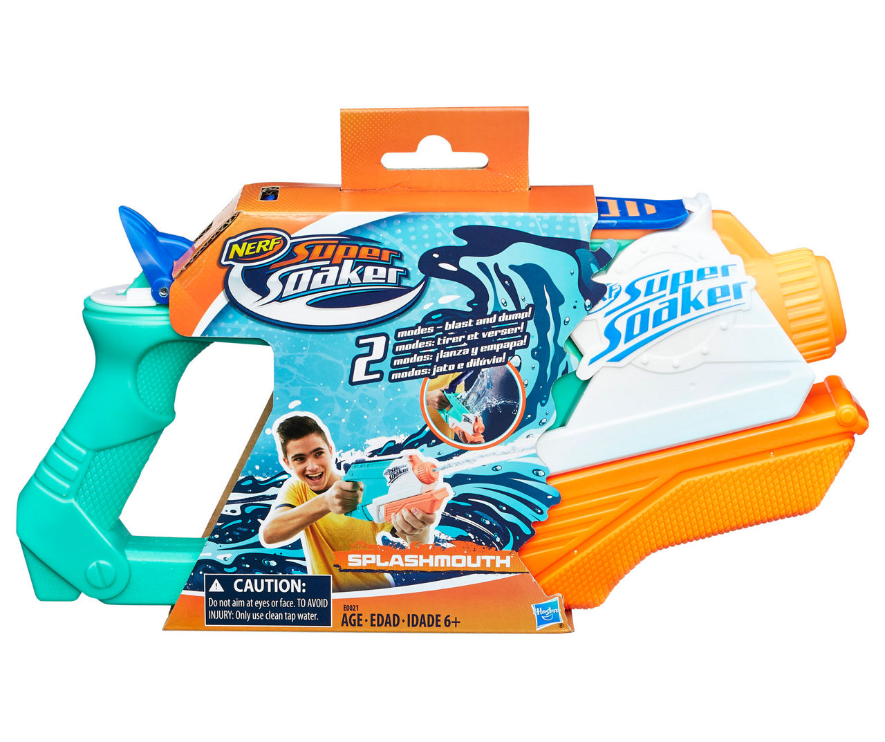 Nerf Super Soaker Point Break Water Squirt Toy White Orange Working