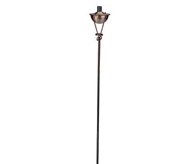61" Brushed Copper Half Moon Oil Patio Torch