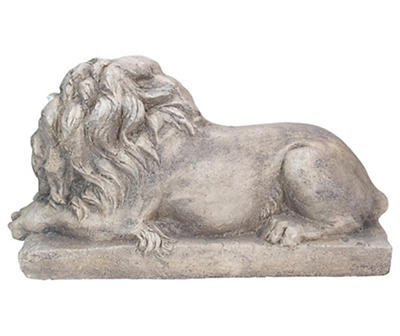 11.25" Lying Lion Garden Statuary