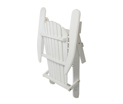 White Adirondack Wood Folding Outdoor Chair