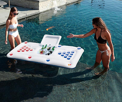 Party Pong & Cooler 2-In-1 Inflatable Pool Game
