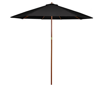 9' Black Market Wood Patio Umbrella