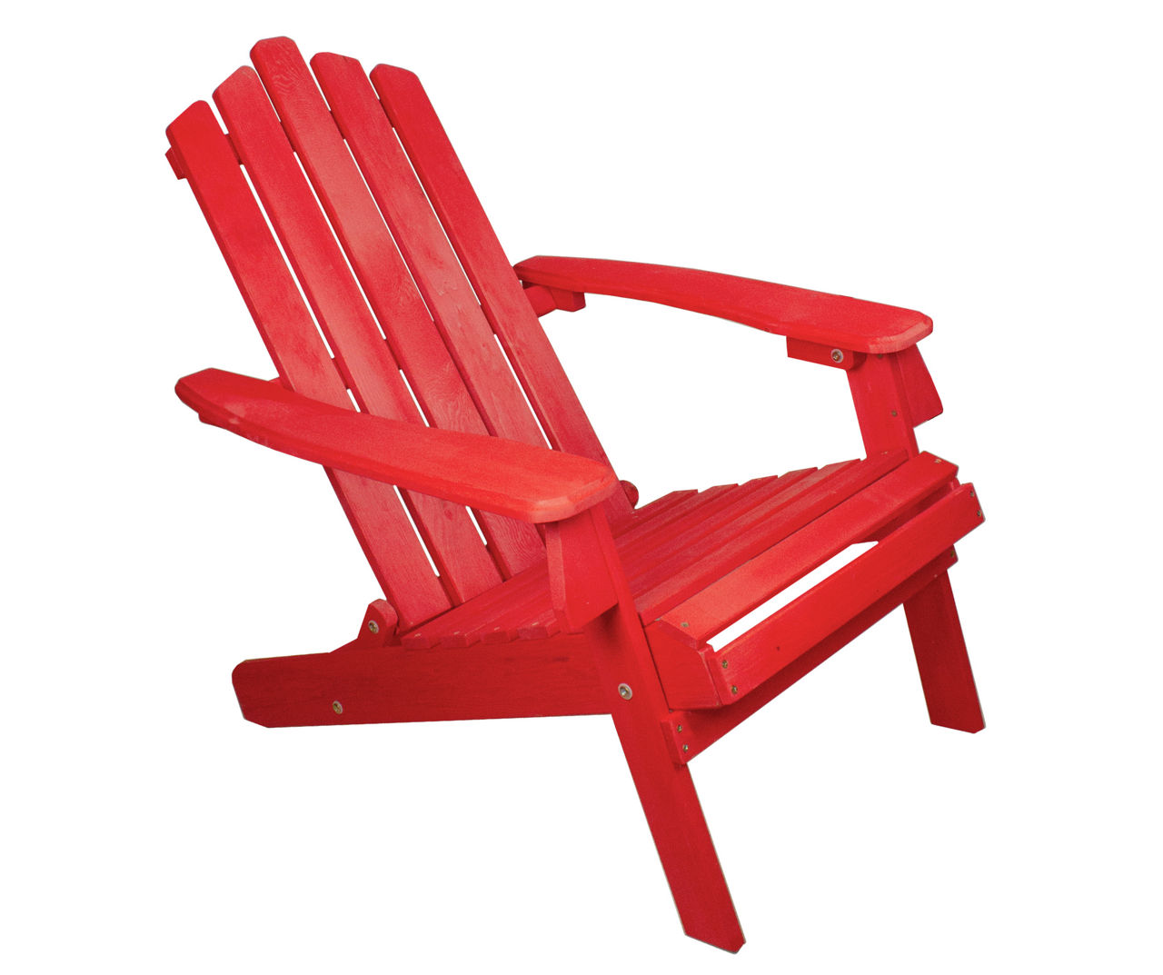 Red Adirondack Wood Outdoor Folding Chair