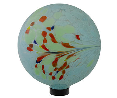 10IN BLUE AND RED SWIRL GAZING BALL