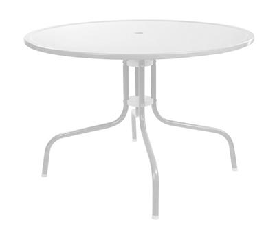 White Round Metal Dining Table