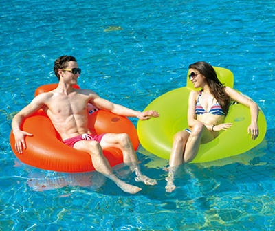 Orange Inflatable Pool Ring Float