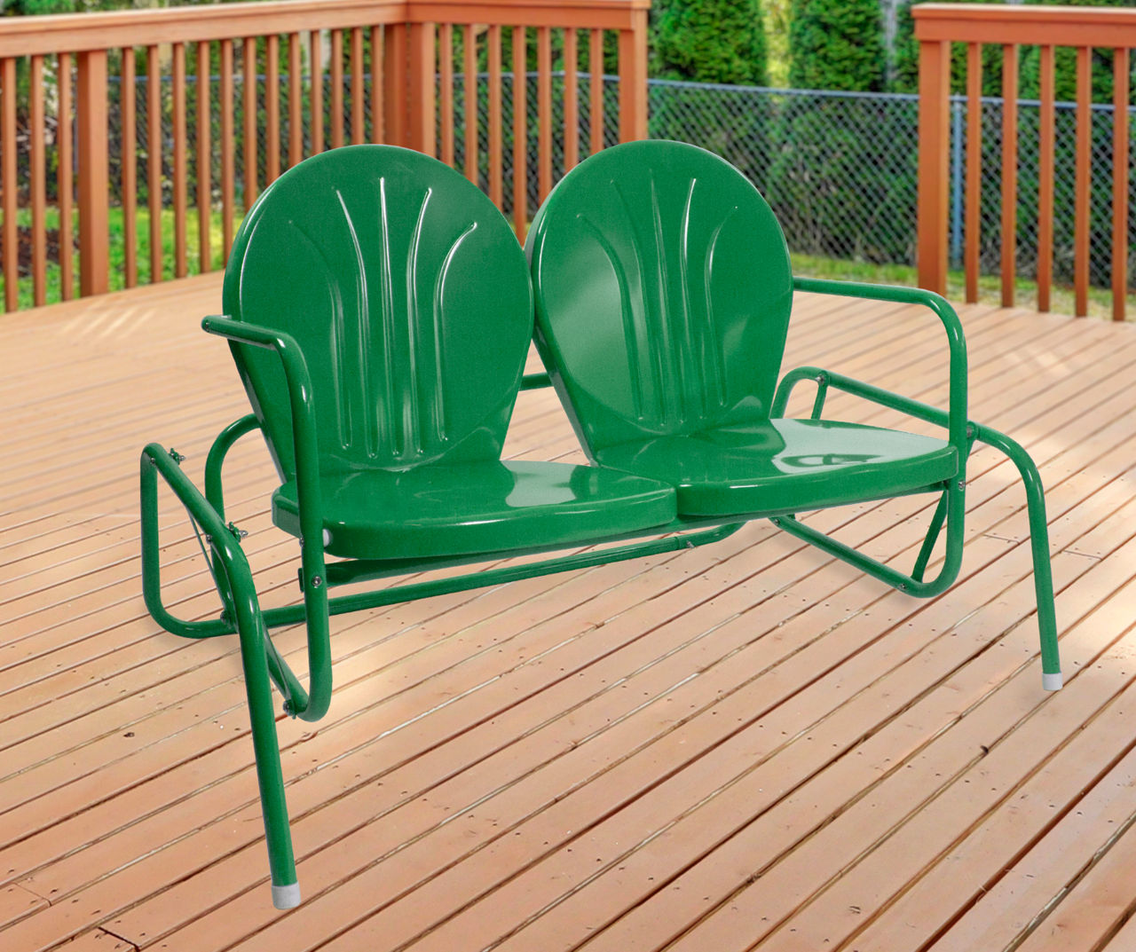 Retro metal deals glider bench