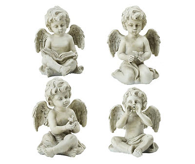 Cherub Angels 4-Piece Garden Statuary Set