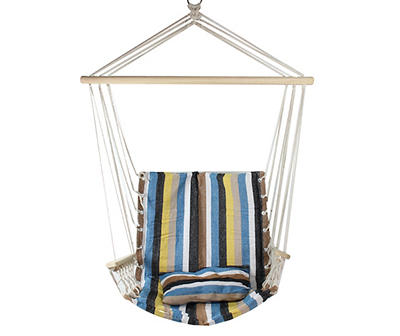 Striped Outdoor Hammock Chair with Pillow