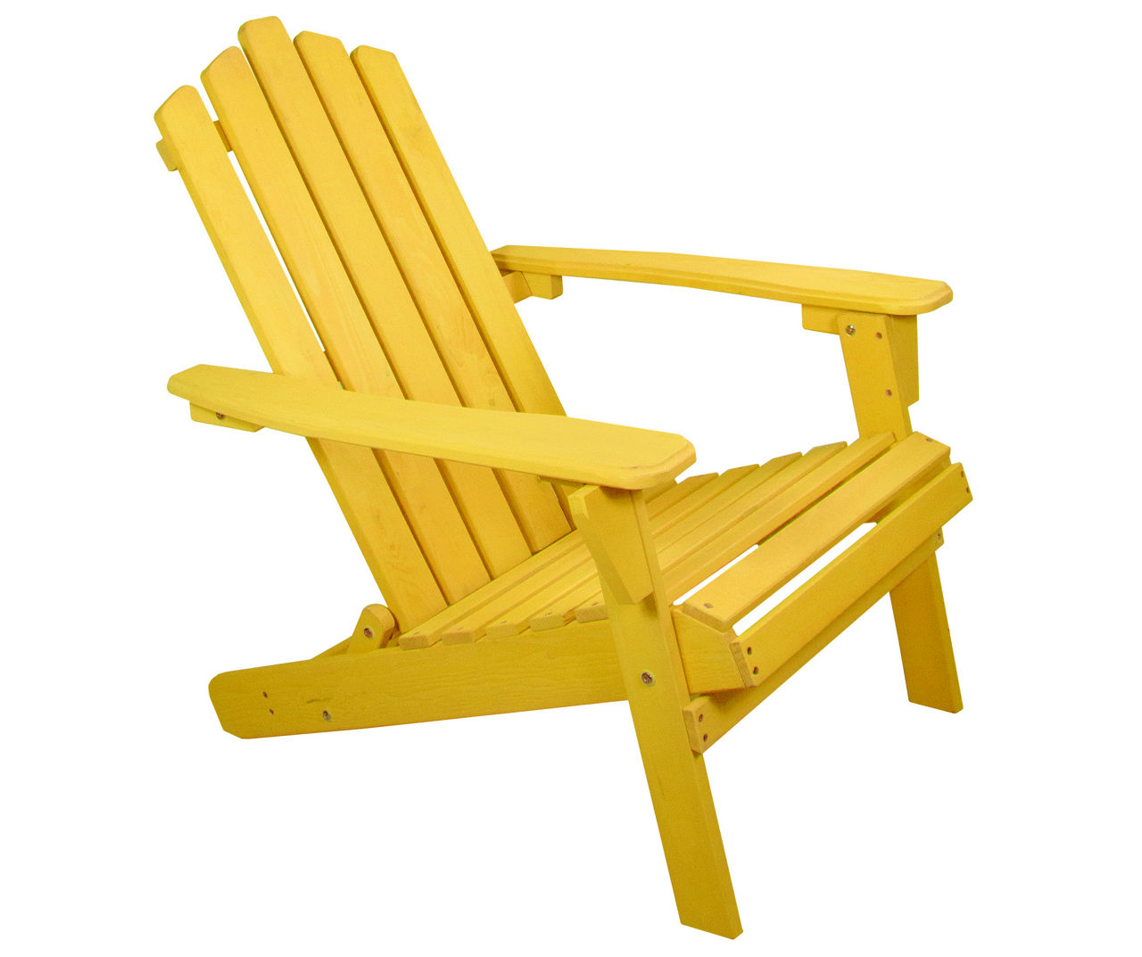 Yellow Adirondack Wood Outdoor Folding Chair