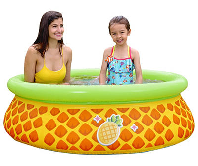 60" x 16.5" Pineapple Inflatable Kiddie Pool