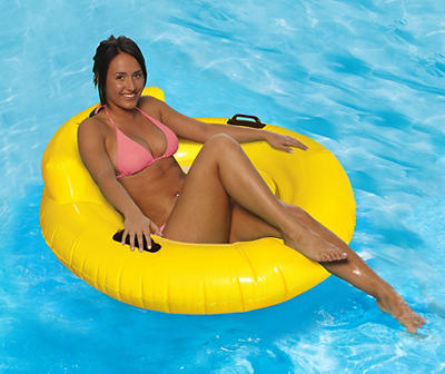 Yellow Inflatable Bubble Chair Pool Float