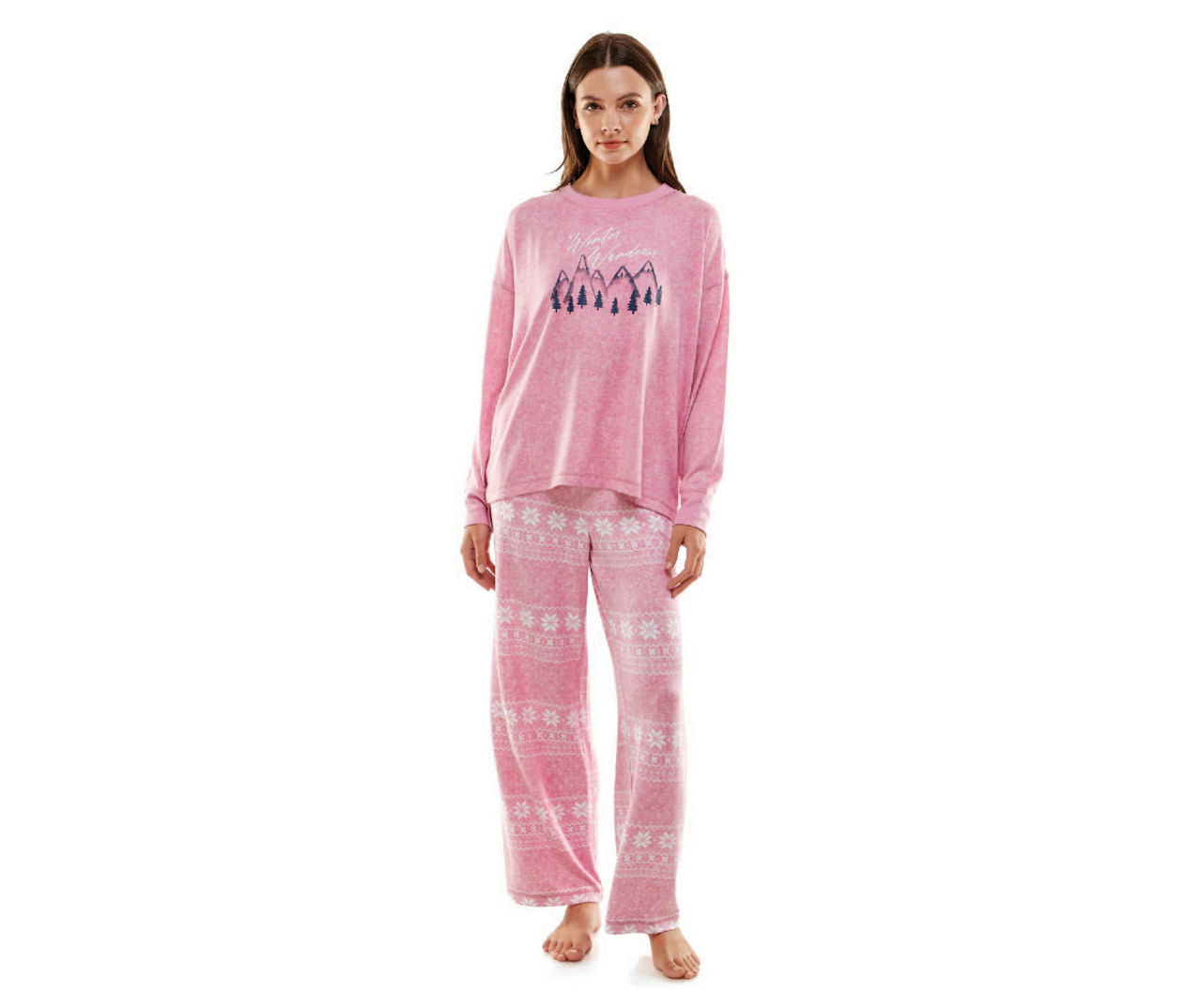 Pink fair isle pajamas new arrivals