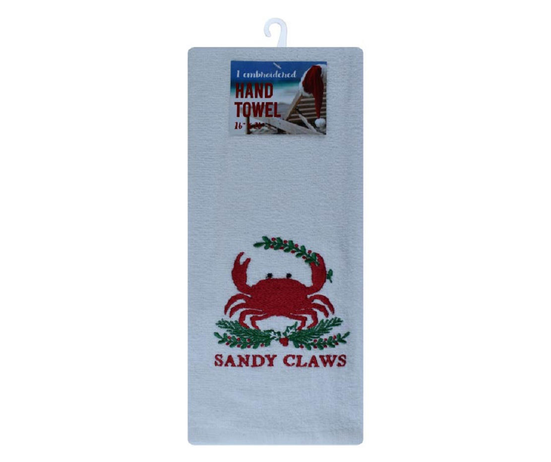 Red Crab Embroidered Quick-Dry Towel Set