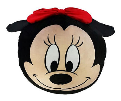 Minnie Mouse Face Round Cloud Pillow