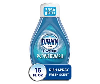 Dawn Platinum Powerwash Dish Spray, Dish Soap, Fresh Scent Refill, 16oz