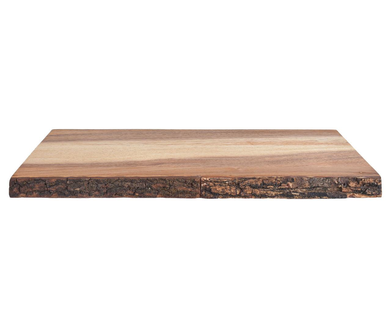 Rectangle Natural Acacia Serving Board - Varnished, Bark Edges - 22 3/4 inch x 7 inch x 3/4 inch - 1 Count Box, Size: XL