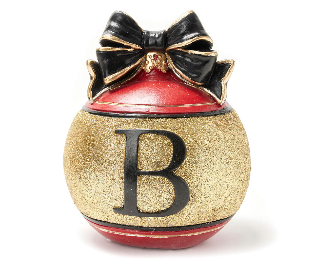 Monogram Red & Gold Ornament Tabletop Decor Big Lots