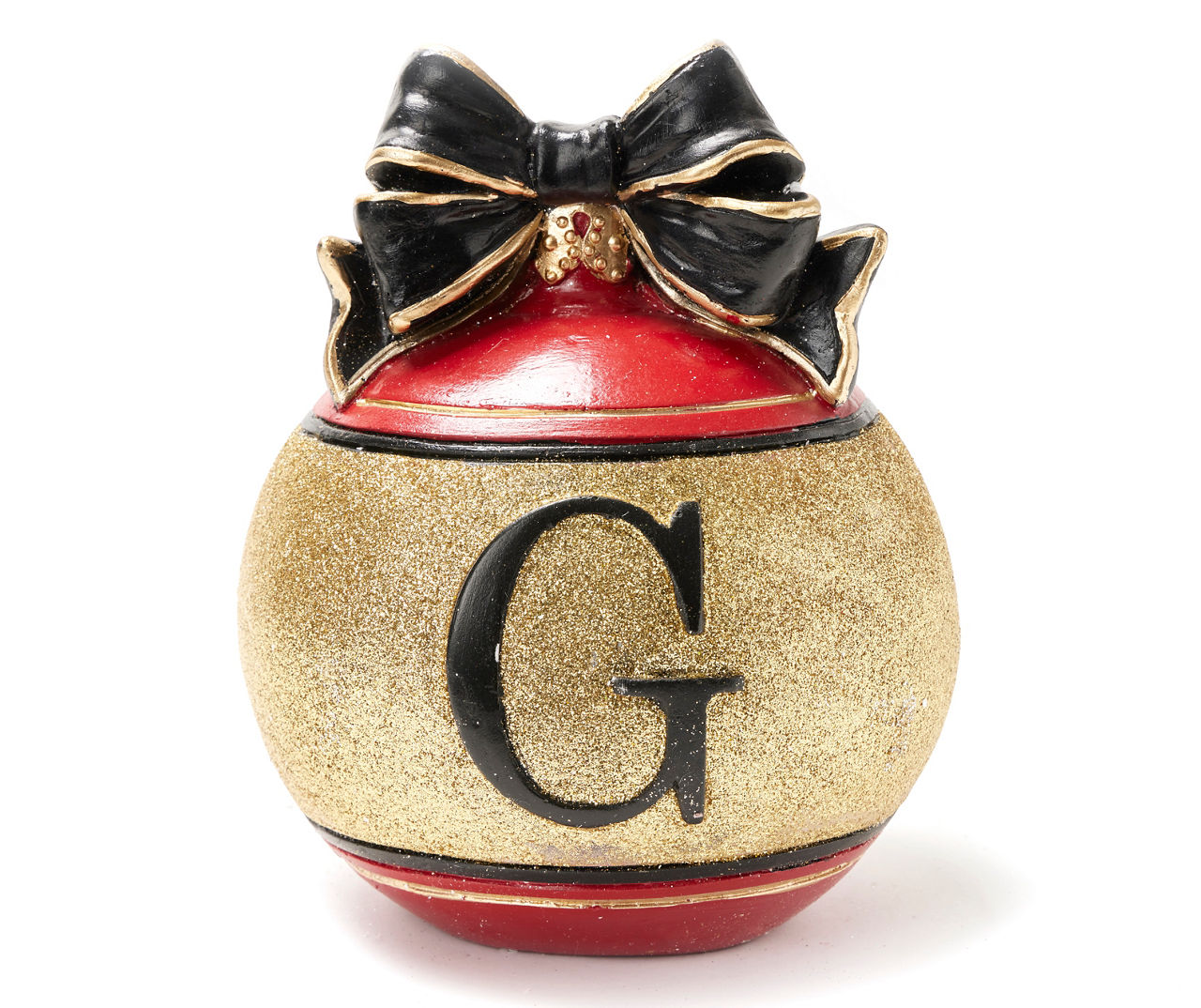 Monogram Red & Gold Ornament Tabletop Decor Big Lots