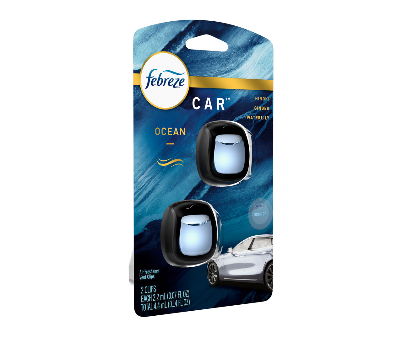 Febreze Car Ocean Scent Air Freshener Vent Clip, 2 ct Pay Less Super