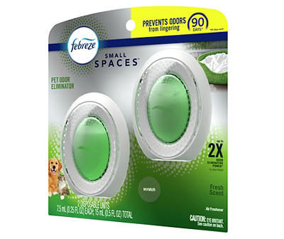 Fresh Pet Odor-Eliminating Small Spaces Air Freshener, 2-Pack