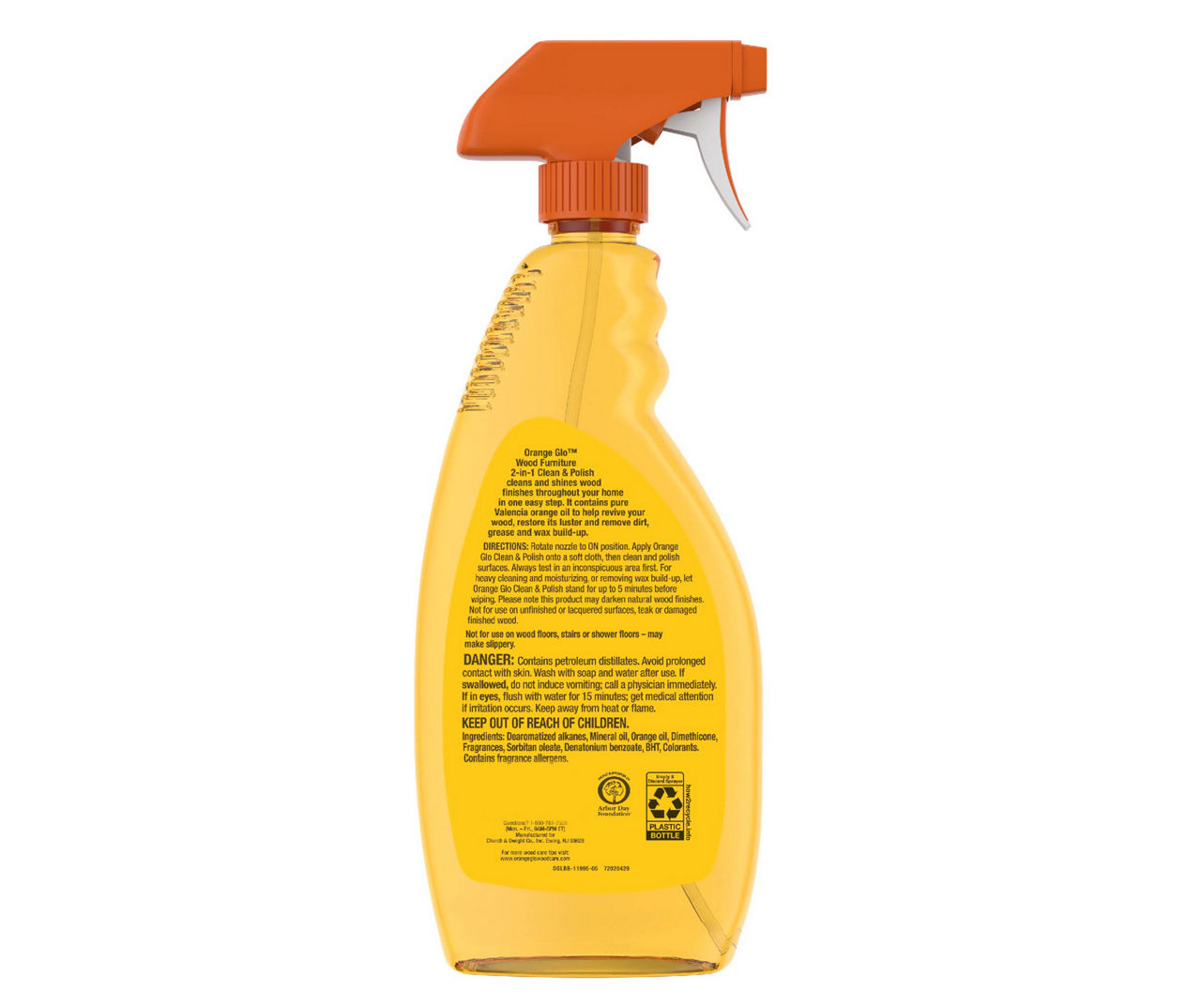  Orange Glo Wood Furniture 2-in-1 Clean and Polish Spray, 16  Ounce (Pack of 2) : Health & Household
