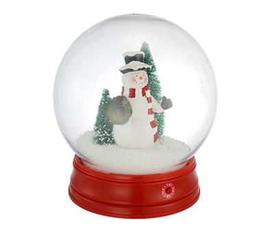 Snowman in Snow Blowing Globe Animated & Musical Tabletop Decor