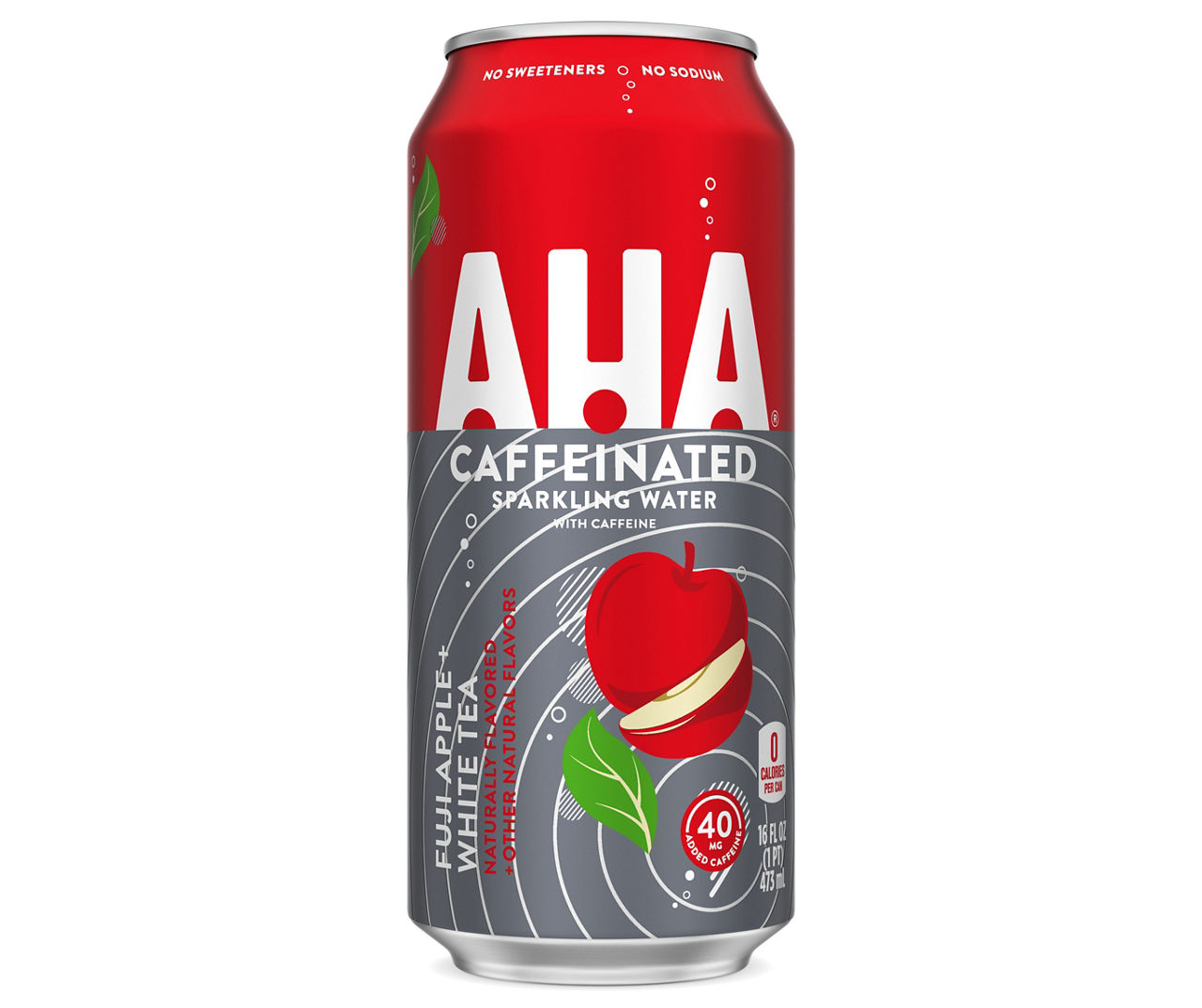AHA Fuji Apple + White Tea Caffeinated Sparkling Water, 16 Oz. Big Lots