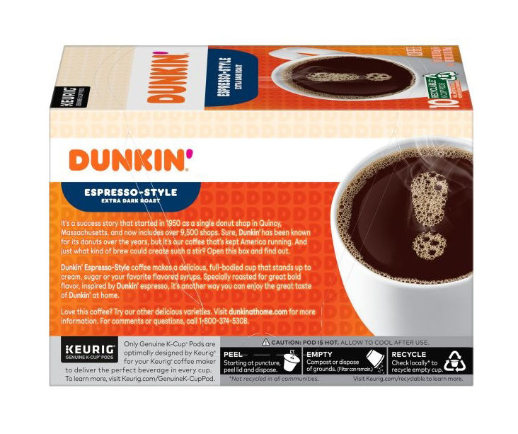 Dunkin Donuts Espresso-Style Extra Dark Roast 10-Pack Brew Cups | Big Lots