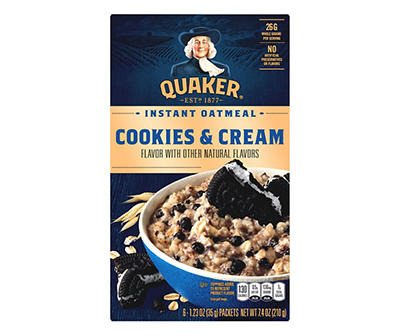 Cookies & Cream Instant Oatmeal, 6-Count