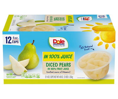 Diced Pears in 100% Fruit Juice, 12-Pack