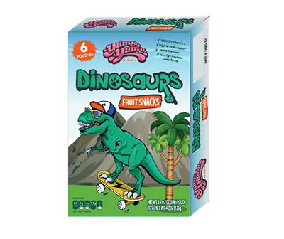 Dinosaurs Fruit Snacks, 6-Pack