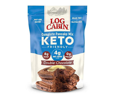 Log Cabin Double Chocolate Keto Pancake Mix, 10 Oz.