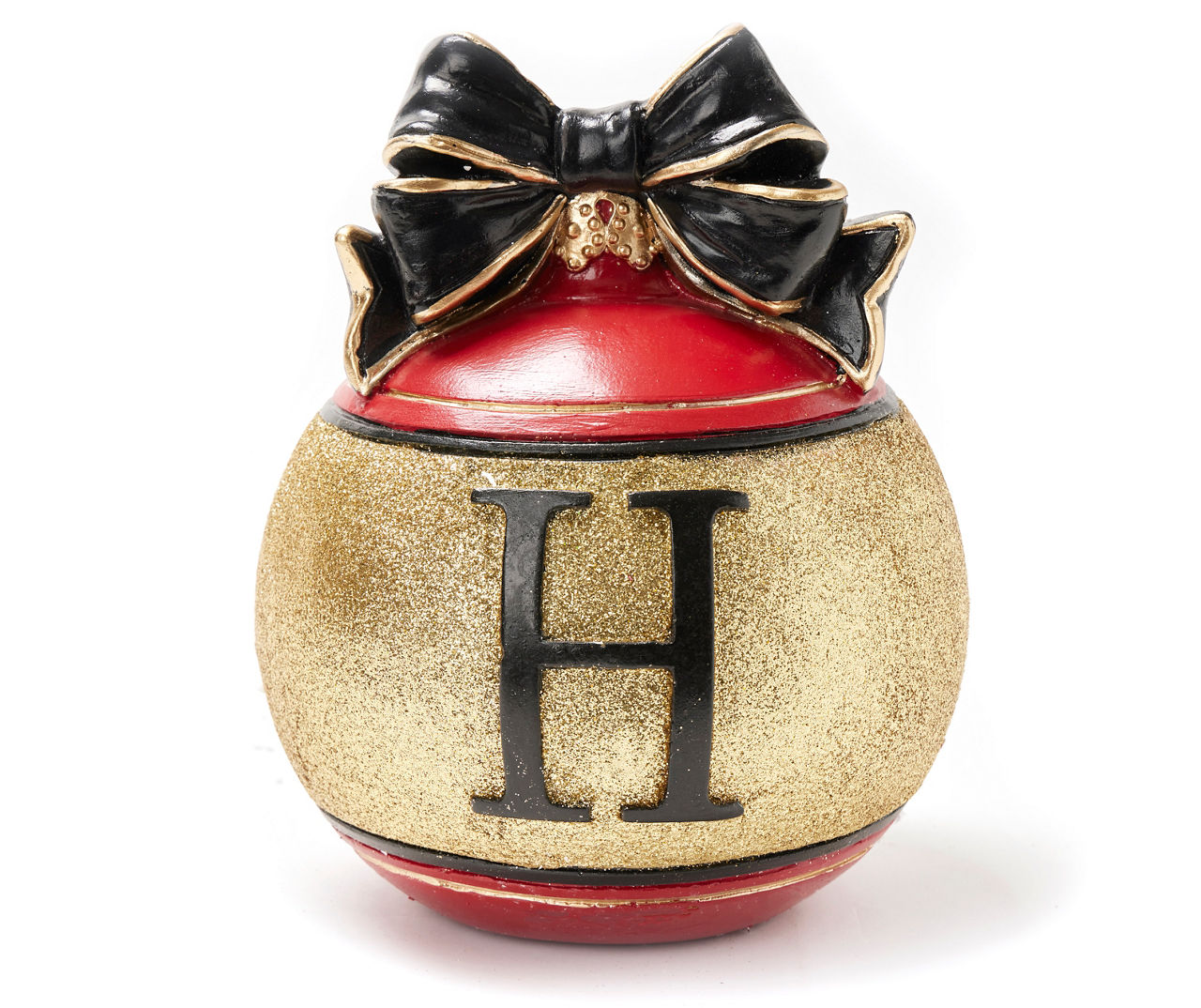 Monogram Red & Gold Ornament Tabletop Decor Big Lots