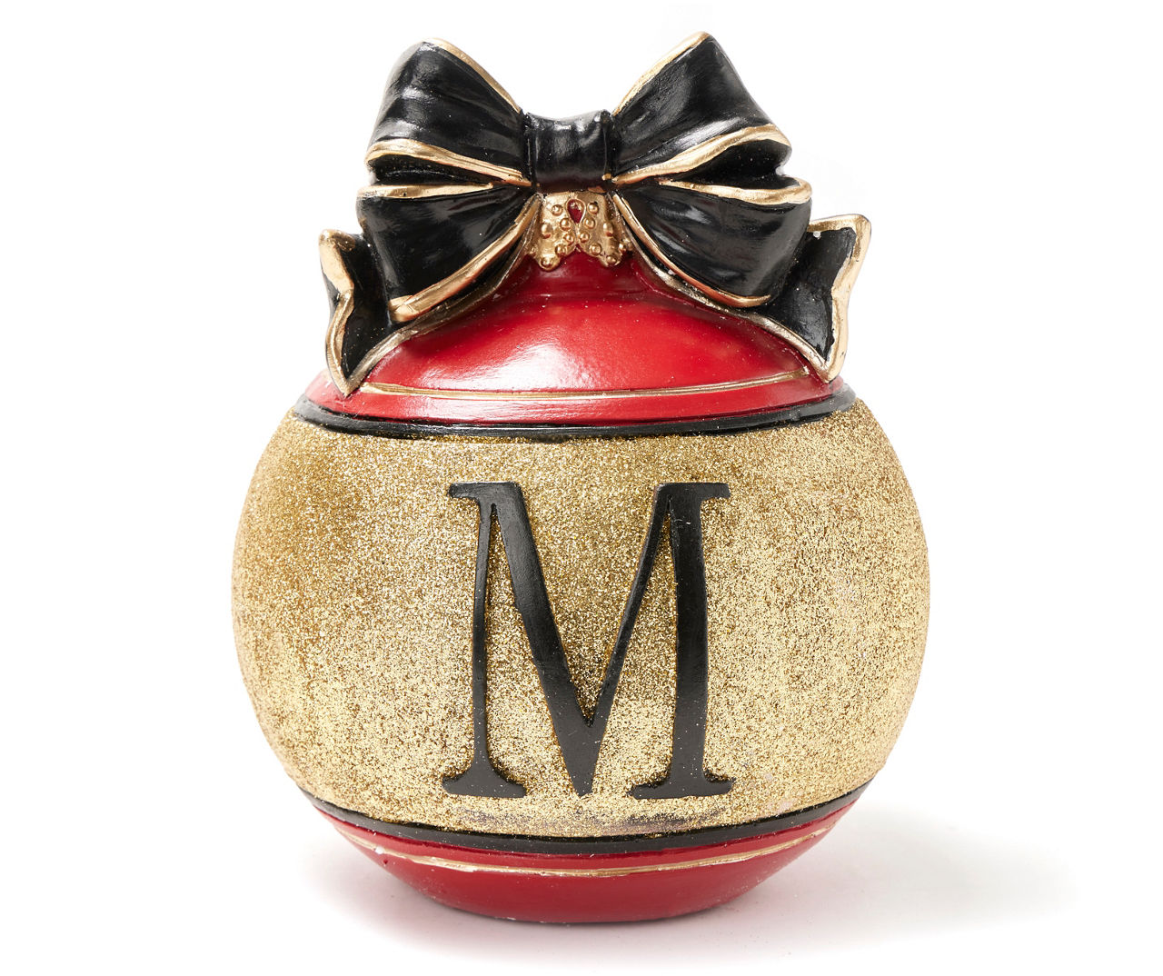 Monogram Red & Gold Ornament Tabletop Decor Big Lots