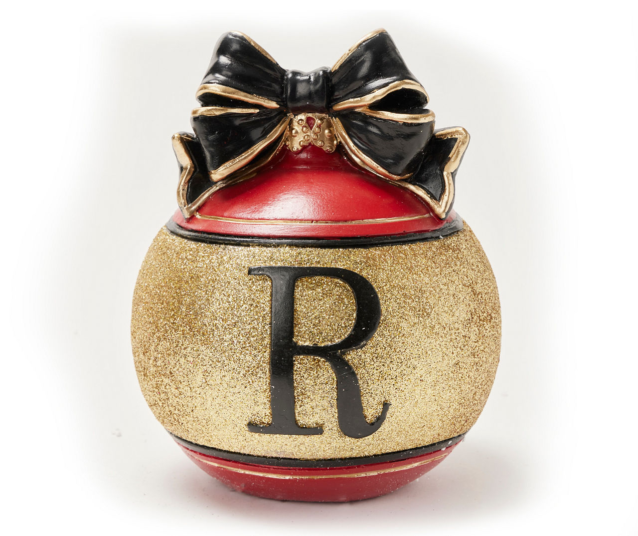 Monogram Red & Gold Ornament Tabletop Decor Big Lots