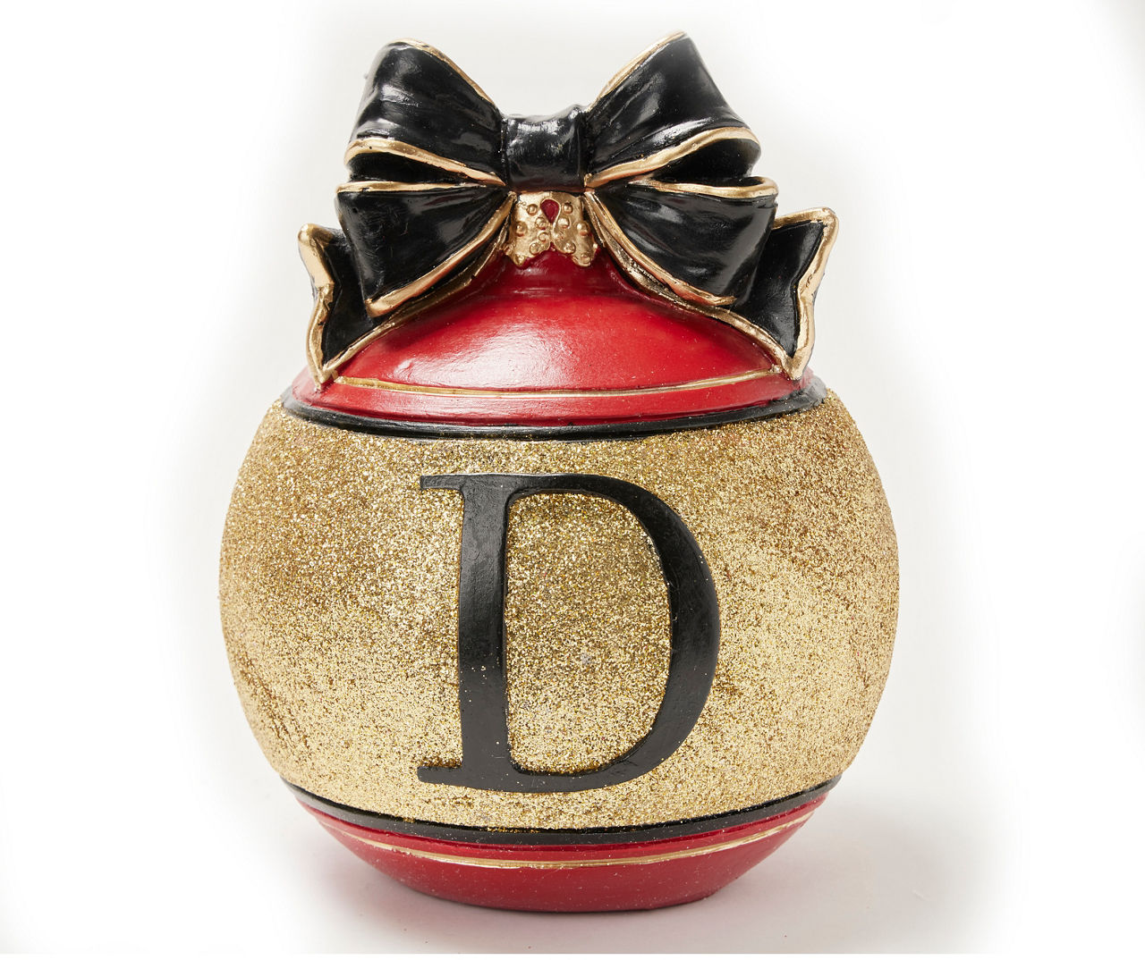 Monogram Red & Gold Ornament Tabletop Decor Big Lots