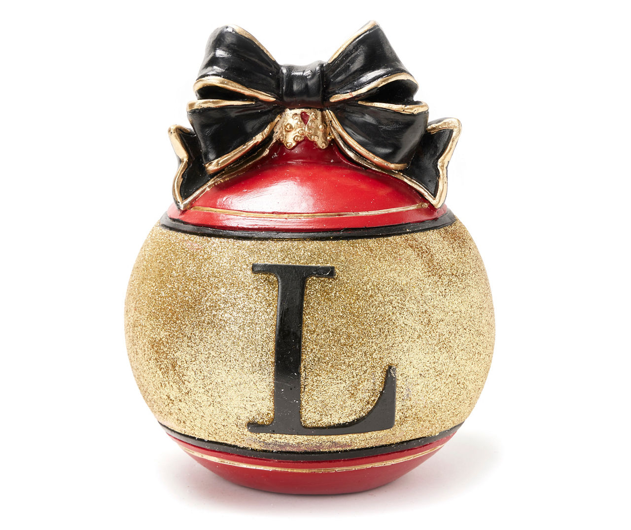Monogram Red & Gold Ornament Tabletop Decor Big Lots