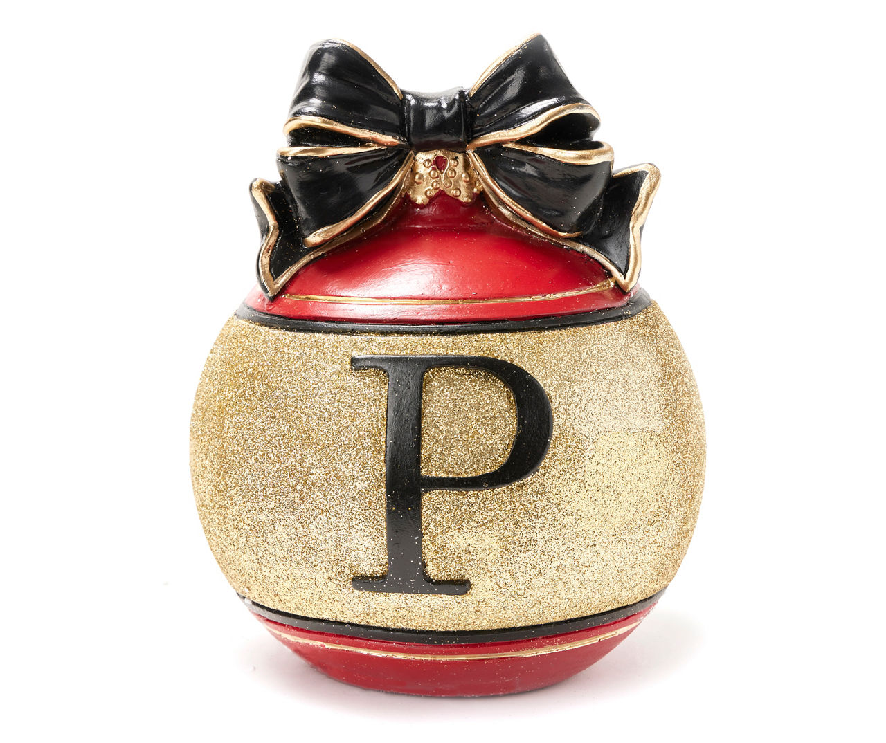 Monogram Red & Gold Ornament Tabletop Decor Big Lots