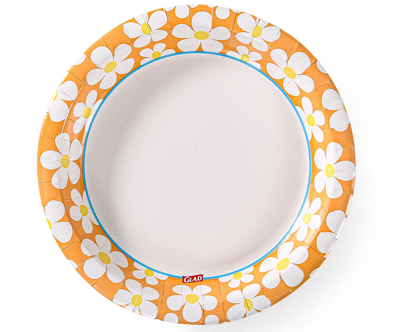 Glad 10 Yellow Groovy Daisy Paper Plates, 40-Count