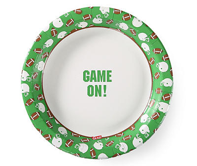 8.5" "Game On" Football Paper Plates, 54-Count