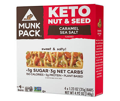 Caramel Sea Salt Keto Nut & Seed Granola Bar, 4-Pack