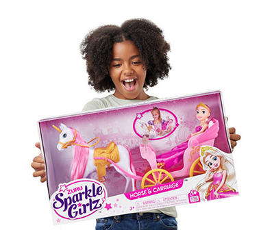 10.5" Princess Unicorn & Carriage Set