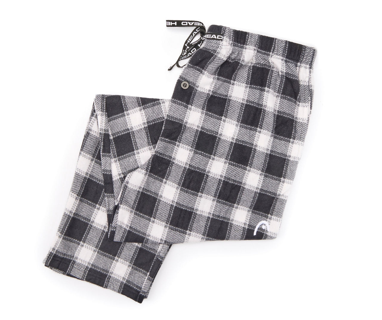 Arctic Trail Women's Gray & Pink Plaid Fleece Pajama Pants, Size