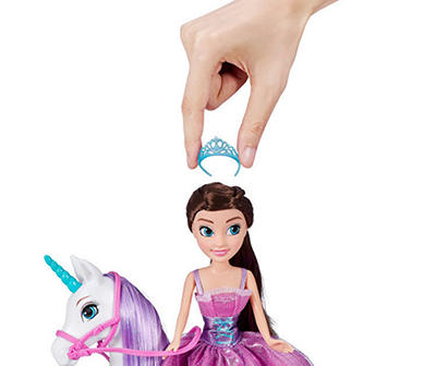 10.5" Princess Doll With Unicorn