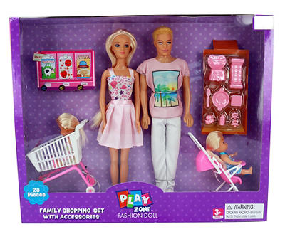 Fashion Doll Family Shopping Set
