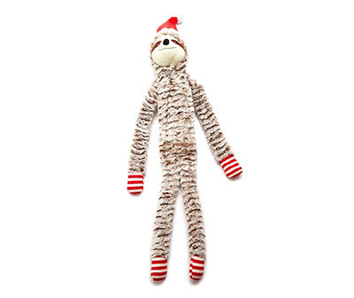 Santa Hat Sloth Plush Pet Toy