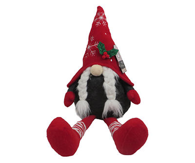 Snowflake Hat & Pigtail Braid Gnome Shelf Sitter